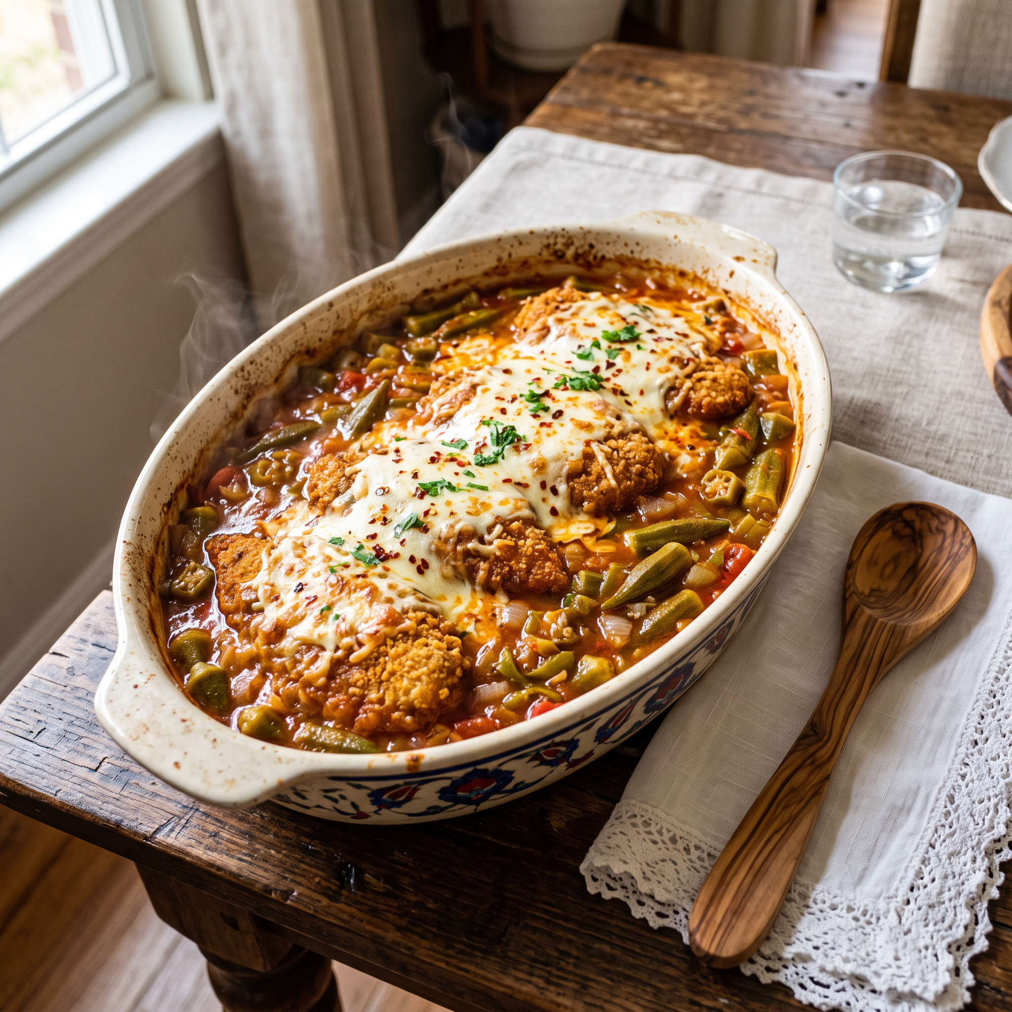 Anatolian Zinger Chicken & Okra Bake