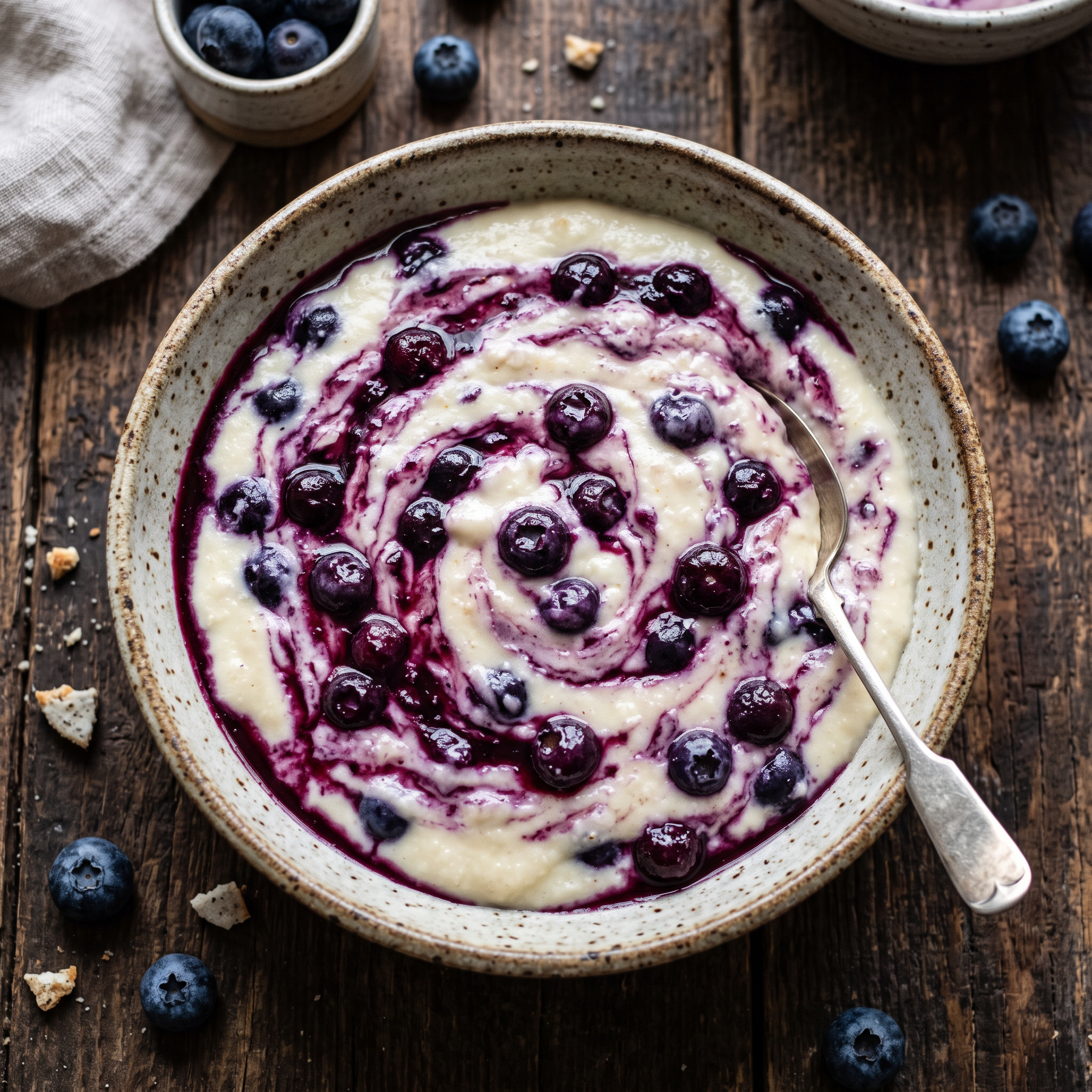 Blueberry Mawa Swirl: Quick Creamy Indian Dessert