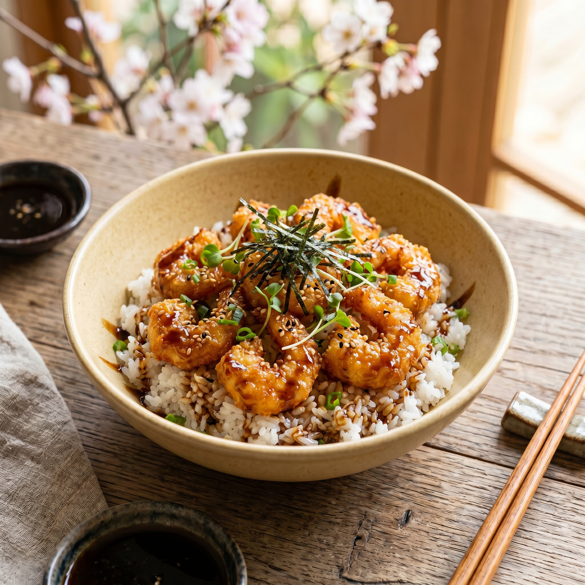 Crispy Ebi Donburi: Speedy Prawn & Rice Bowl