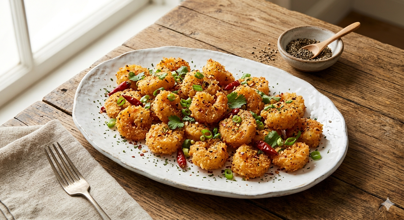 Fiery Zinger Shrimp Bites: Crispy Asian Lunch Delight