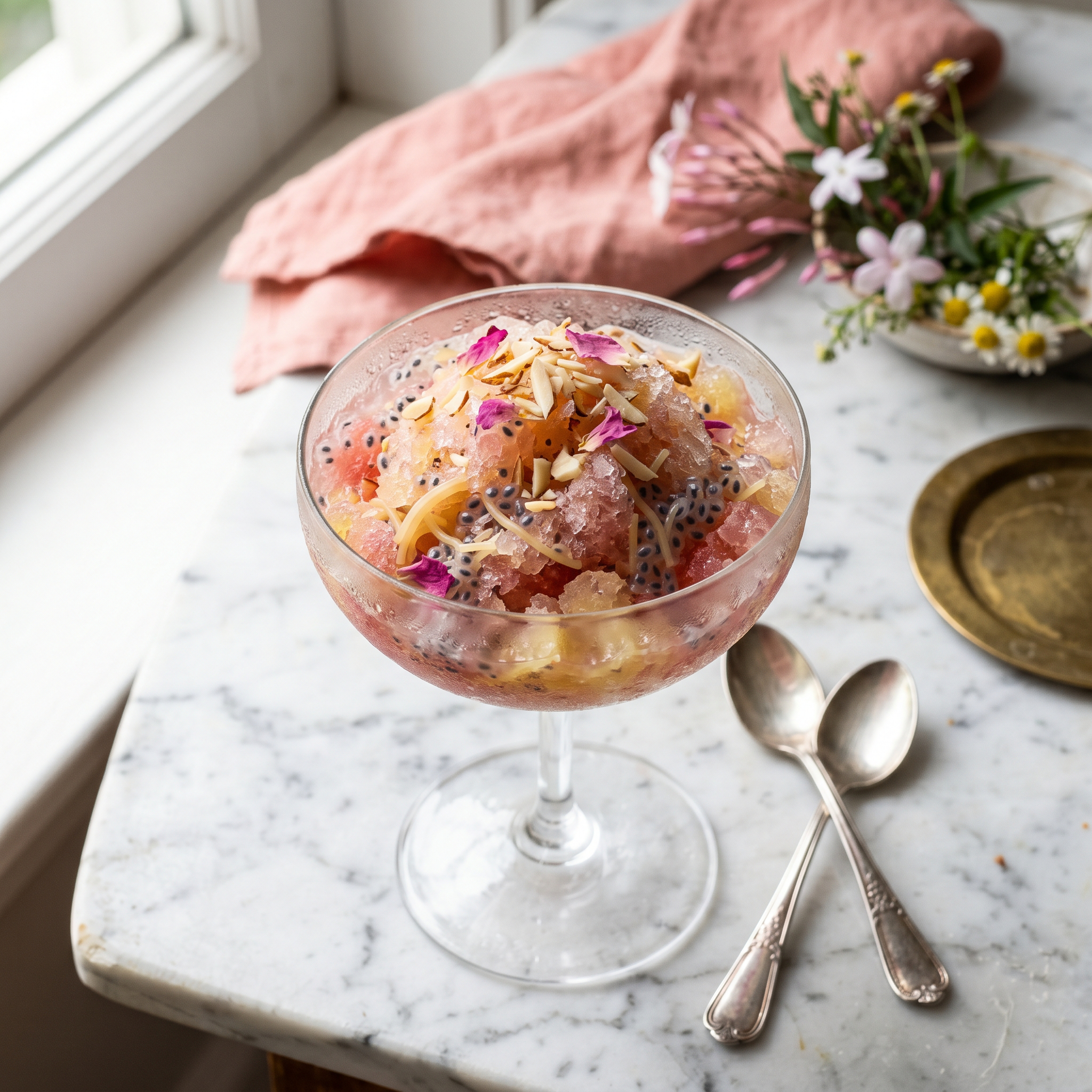 L'Arome Rosa Granita: A Chilled Petal Dream
