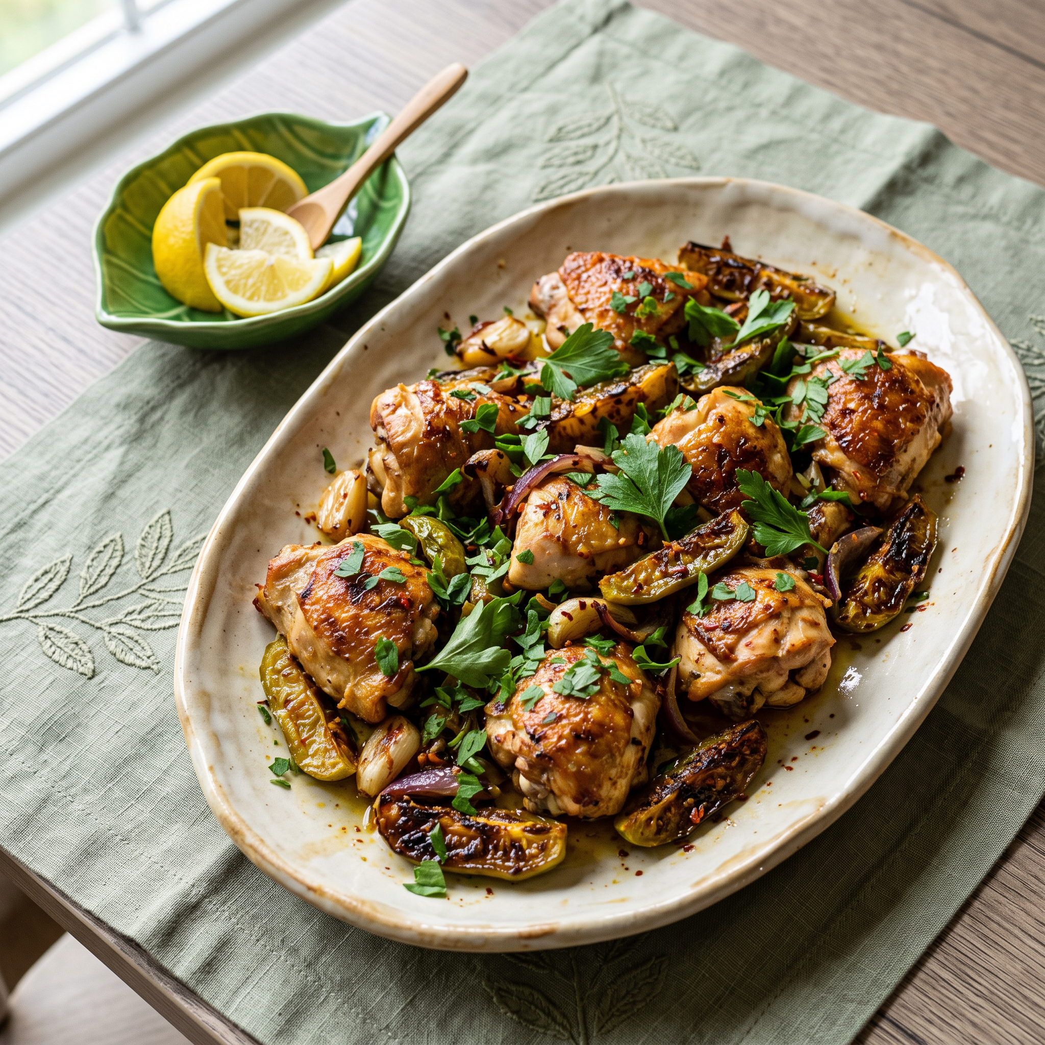 Mediterranean Roasted Chicken & Ivy Gourd: A Healthy Delight