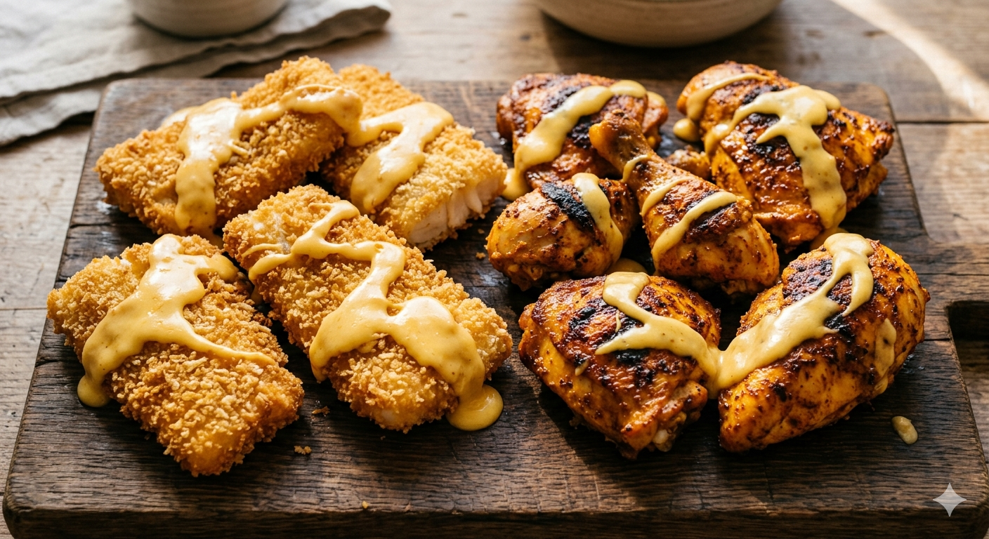 Mediterranean Summer Platter: Peri Peri Chicken & Crispy Fish