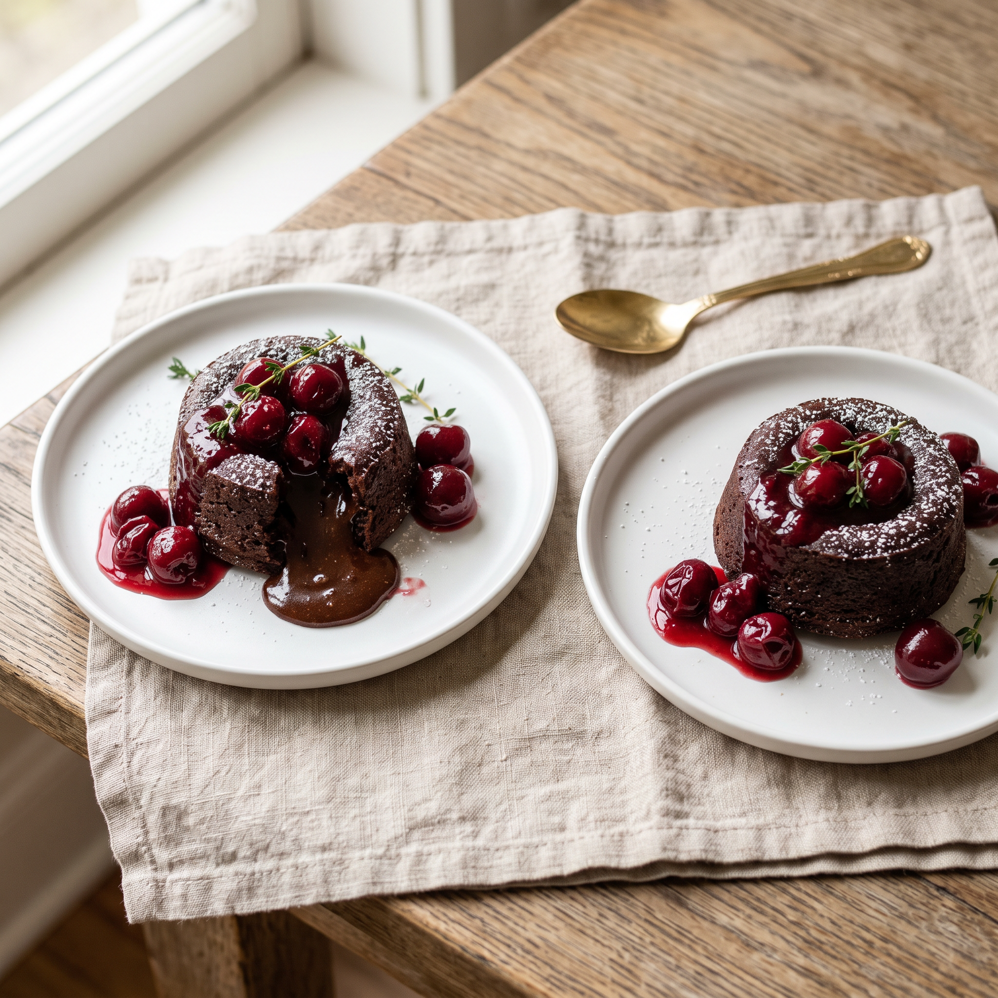 Molten Chocolate Cherry Blossom Delight