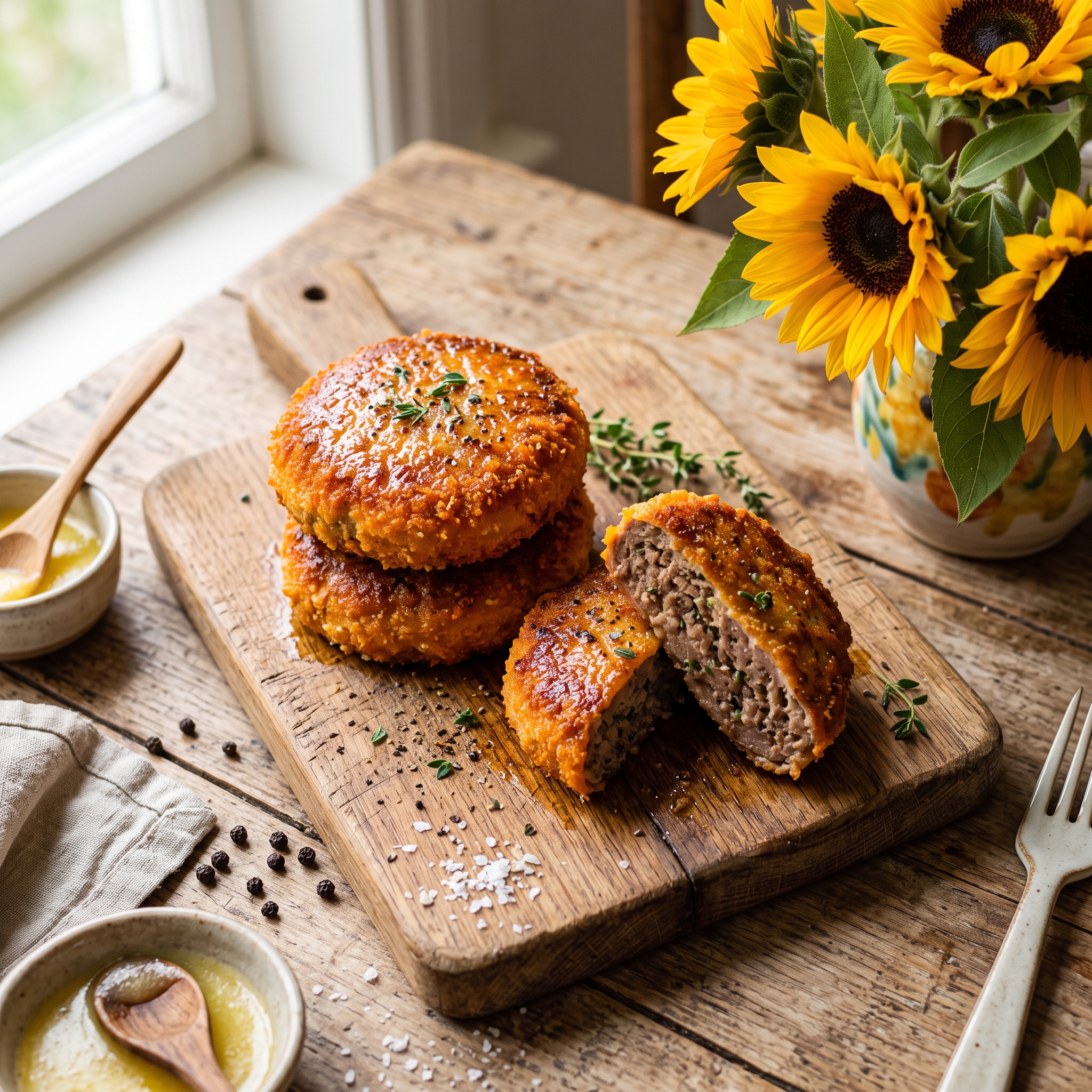 Savoury Italian Duck Patties with Crispy Orange Crumb