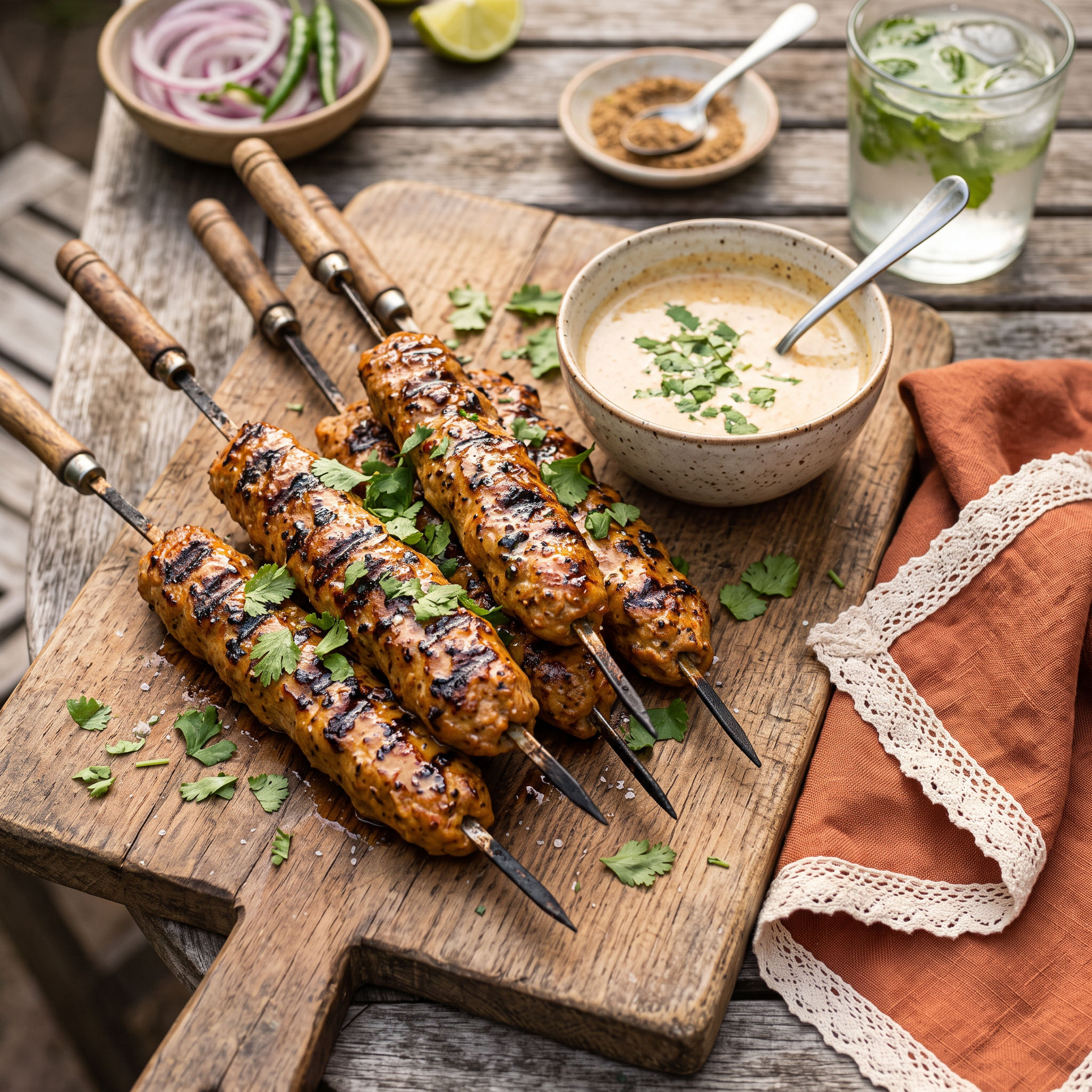 Smoky Butter Chicken Skewers