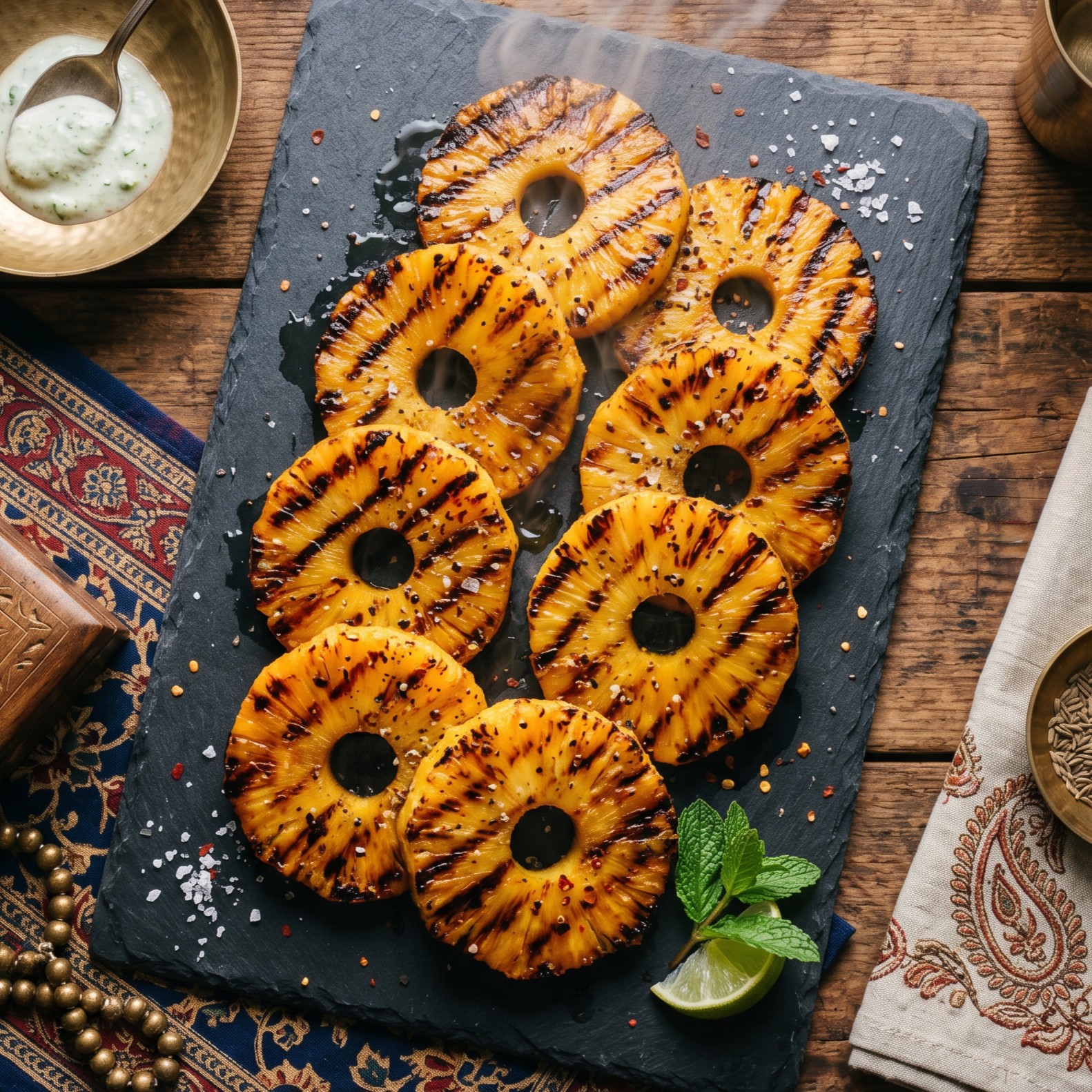 Smoky Pineapple Grills with a Peppered Twist