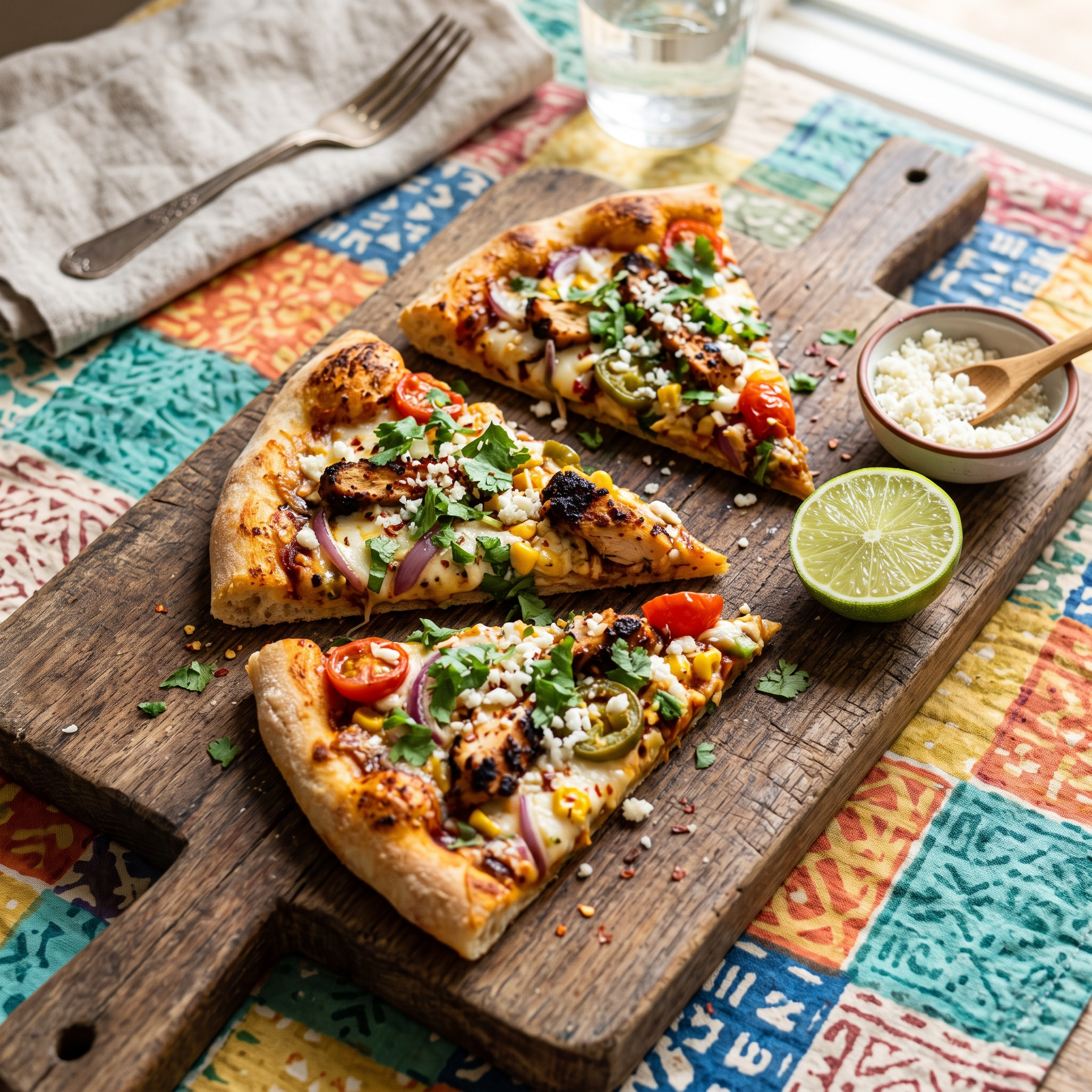 Speedy Fiesta Chicken Pizza Slices