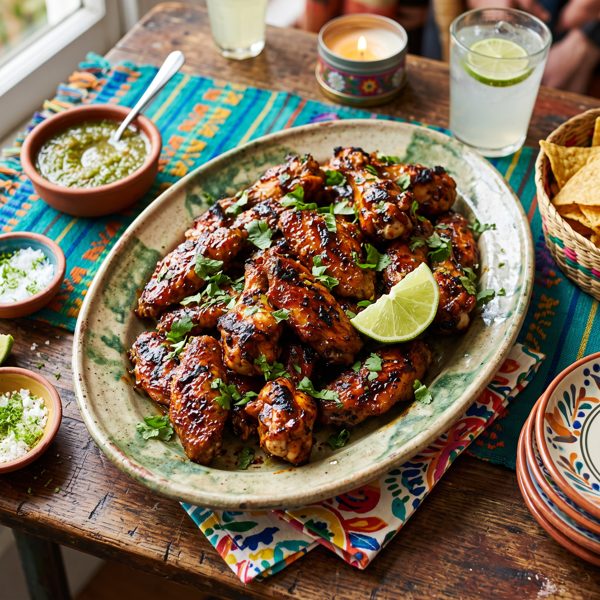 Zesty Fiesta Lime BBQ Chicken Wings