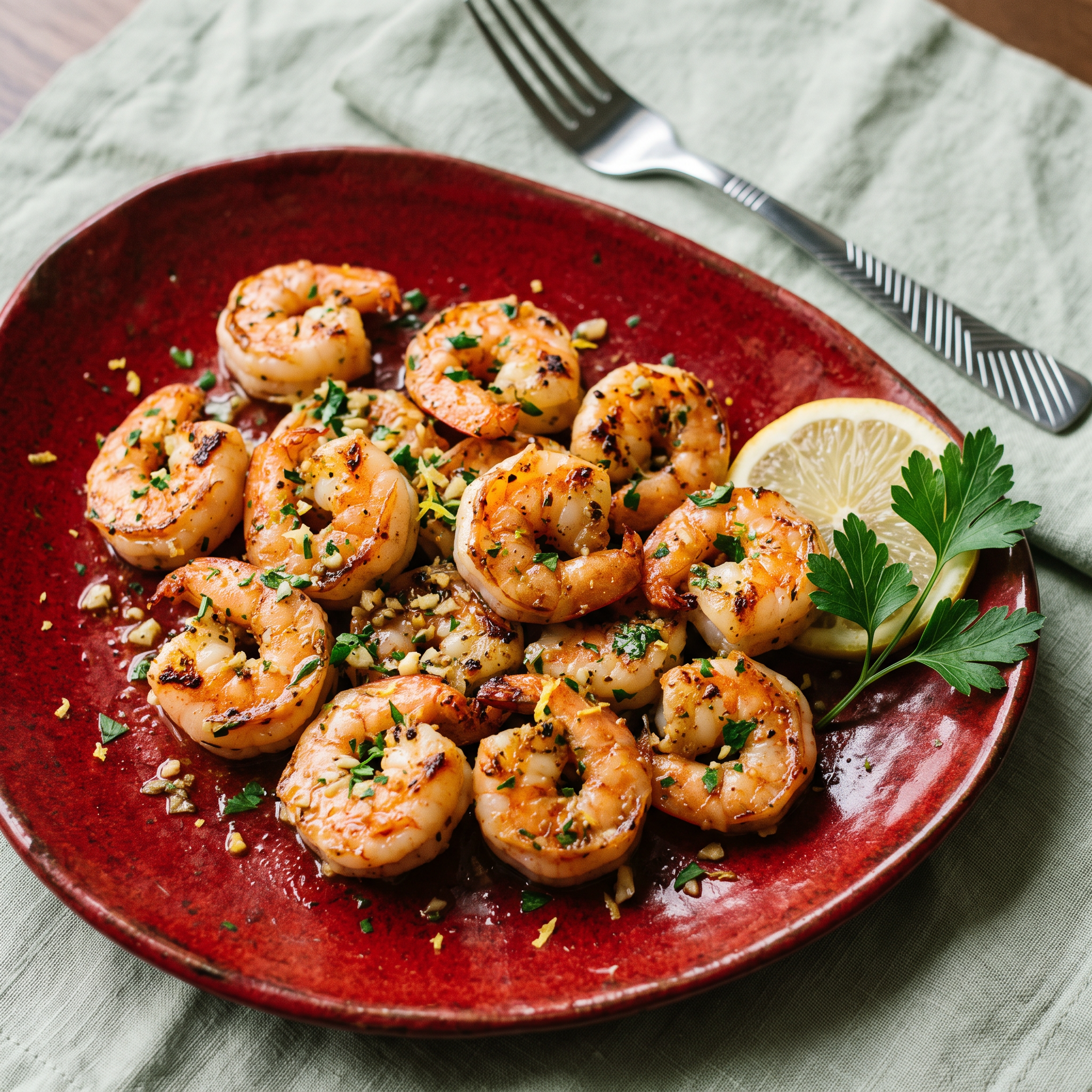 Zesty Garlic & Lemon Jumbo Shrimps