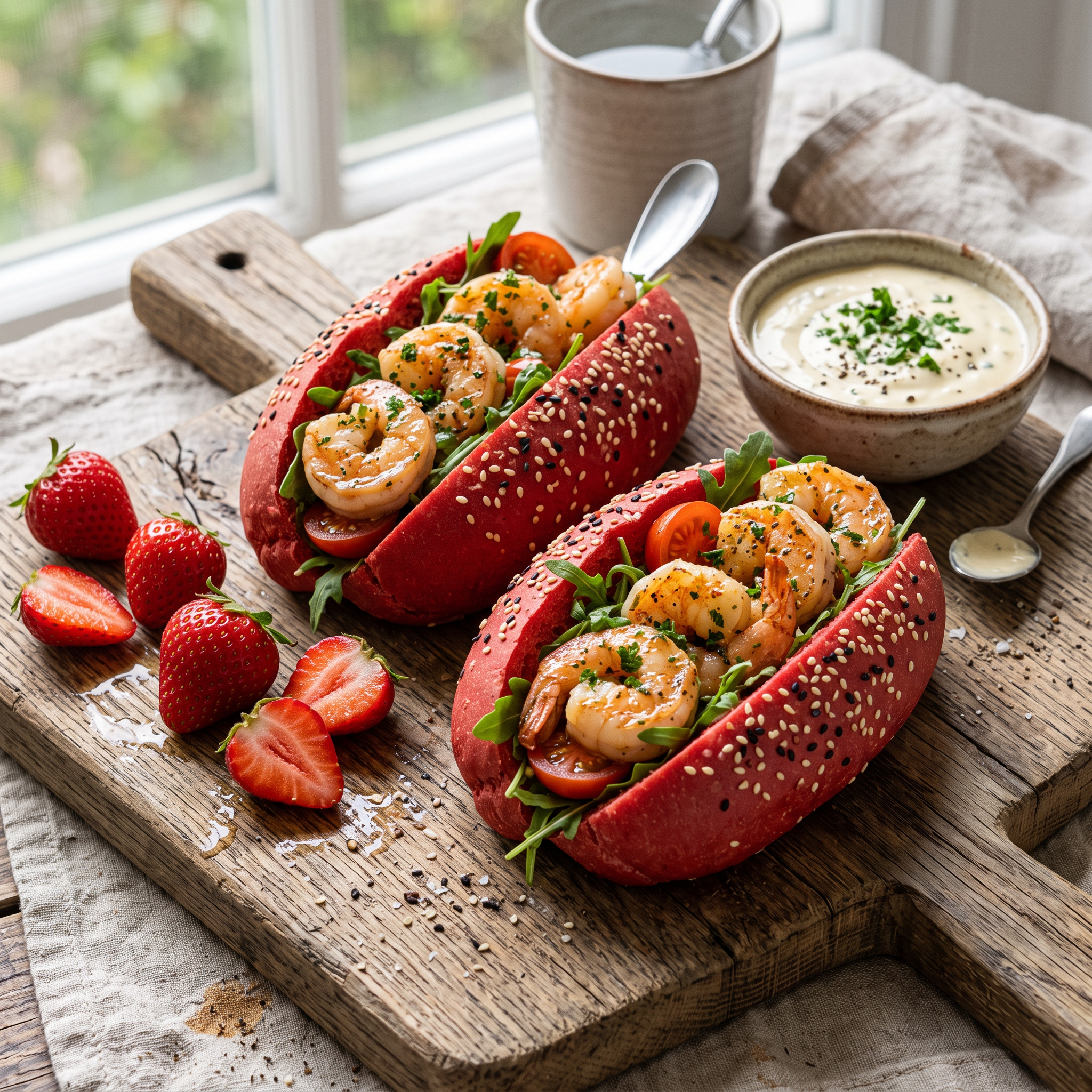 Zesty Garlic Shrimp Buns: A Quick Indian-Inspired Breakfast