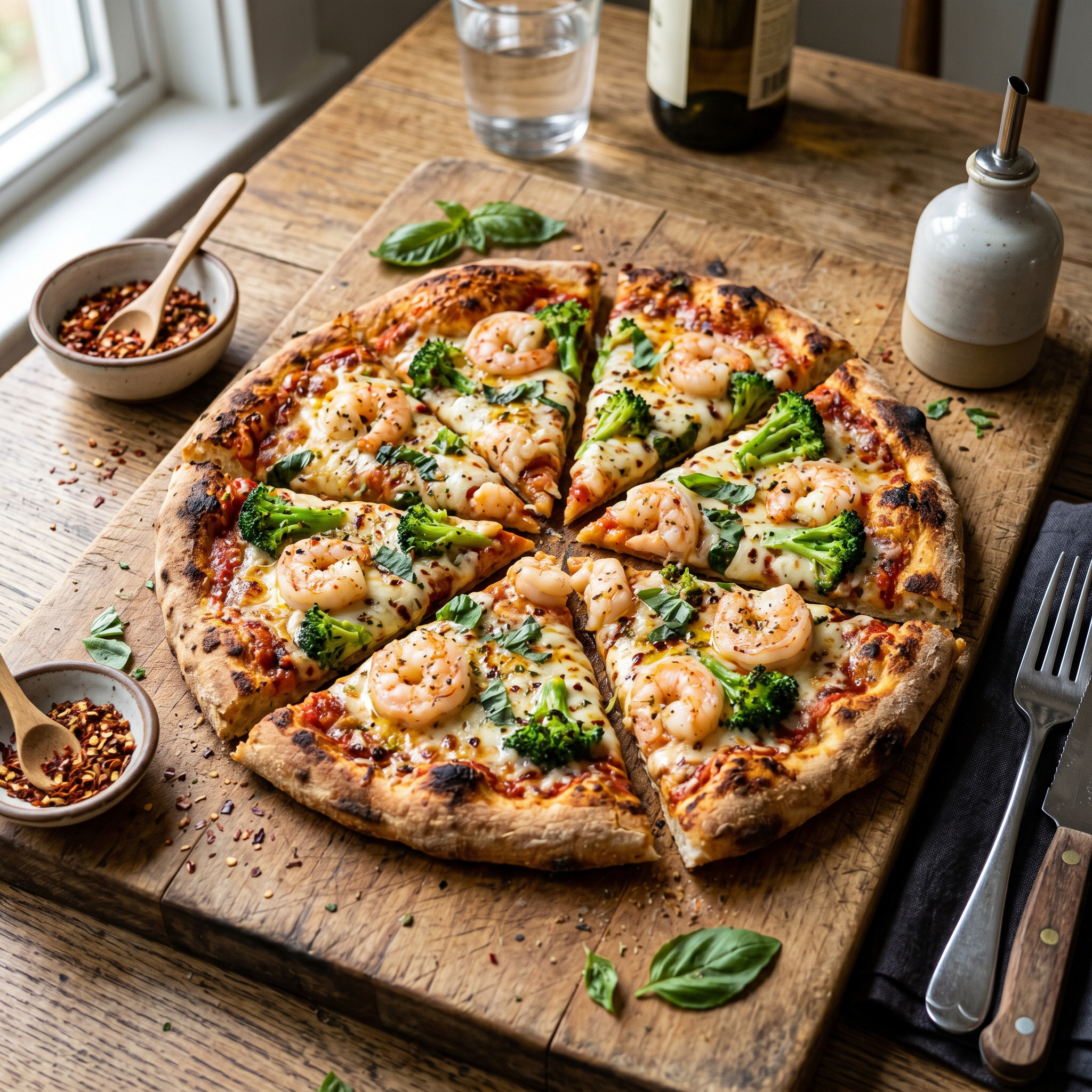 Zesty Shrimp & Broccoli Margherita: An Easy Italian Delight